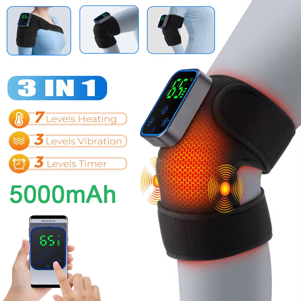 Electric Shouldert Heating Pad 3-Speed Vibration Muscle Relax Belt Thermal Massager Shoulder Neck Health Care Support Brace